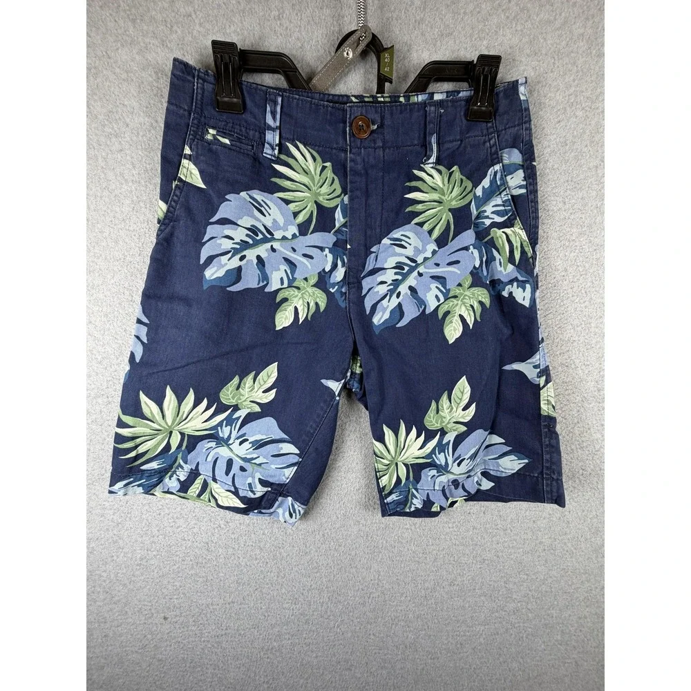 American Eagle Outfitters Shorts Mens 26 Blue Hawaiian Floral‎ Chino Summer
